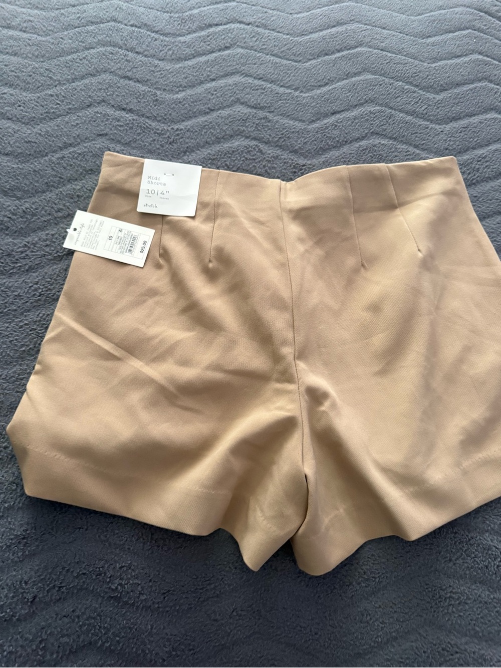 a new day Cream High-Waist Tailored Women’s Shorts - Picture 3 of 3